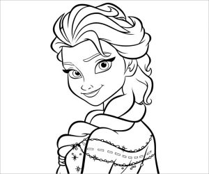 Hình tô màu Elsa