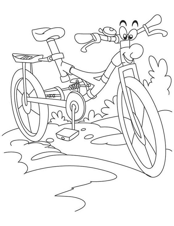 hình ảnh xe đạp tô màu