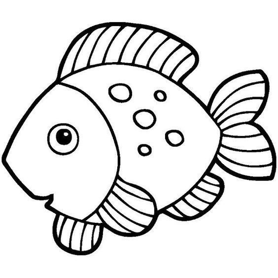tranh tô color hình con cái cá