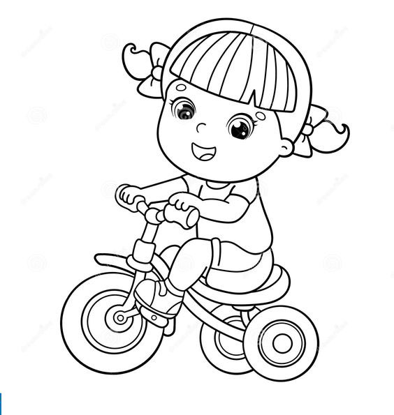 tô màu xe đạp cho bé