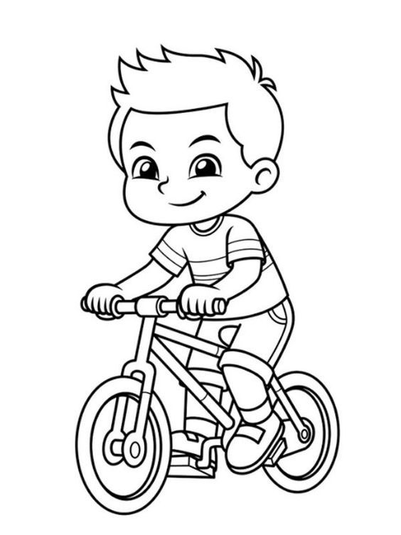 Bộ sưu tập tranh tô màu xe đạp cho bé các mẫu