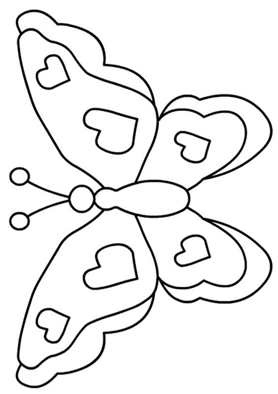 hình hình họa con cái bướm cho tới bé nhỏ tô màu