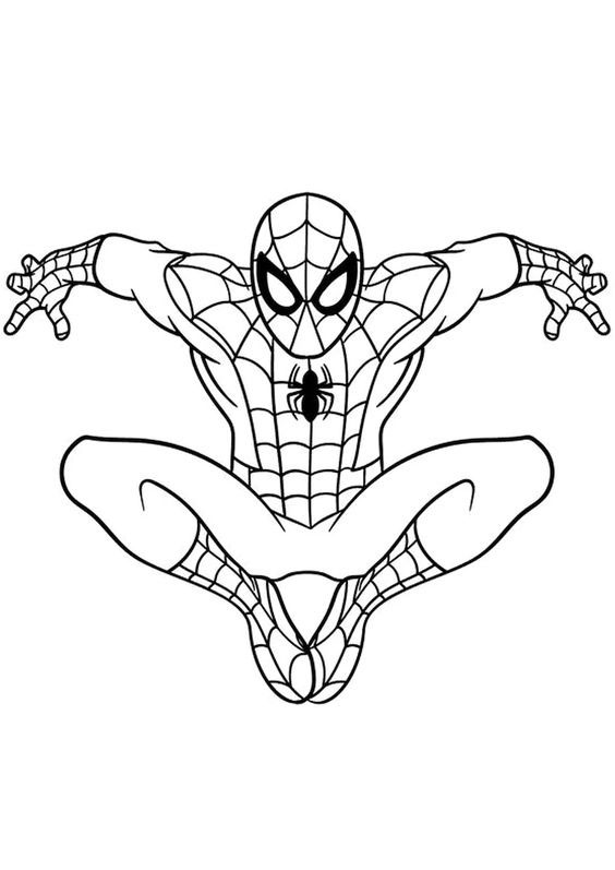 Mẫu Tranh Tô Màu Người Nhện Spider Man Đẹp Cho Bé