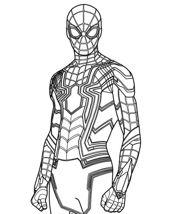 Mẫu Tranh Tô Màu Người Nhện Spider Man Đẹp Cho Bé