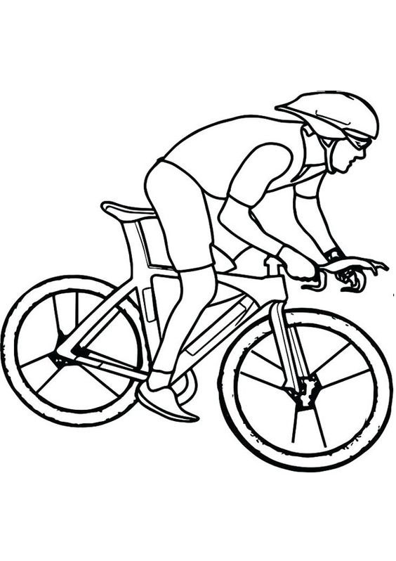 tranh tô màu xe đạp đua