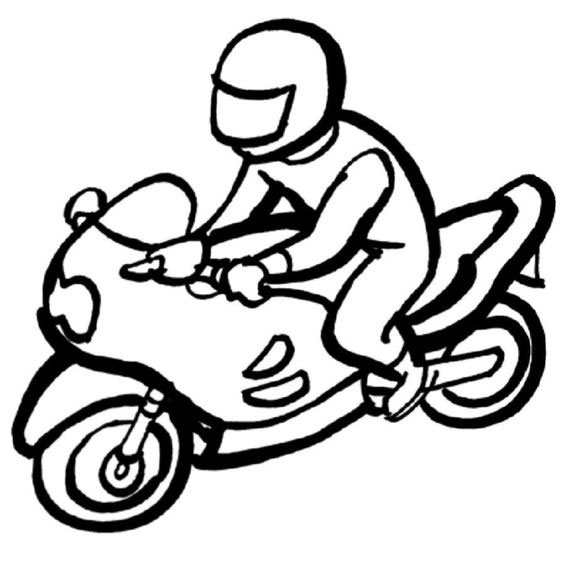 tranh tô màu xe máy đua