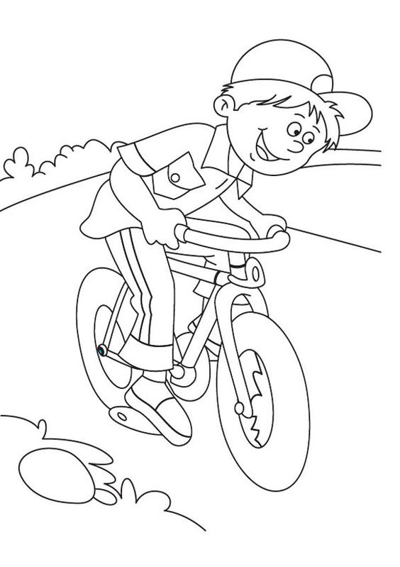 Tuyển chọn tranh tô màu xe đạp gửi đến cho các bé tập tô