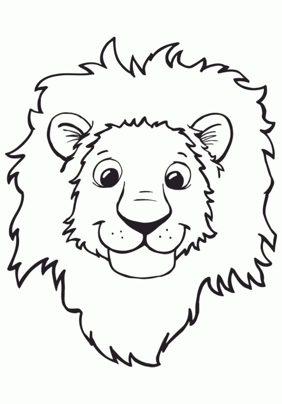 hình tô màu con sư tử cho bé tô màu