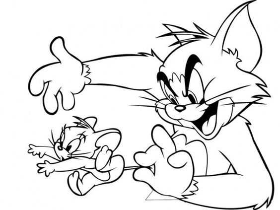 hình tô màu Tom và Jerry siêu đẹp