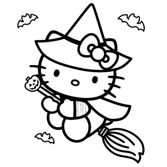 hình vẽ hello kitty mang đến nhỏ bé tô màu