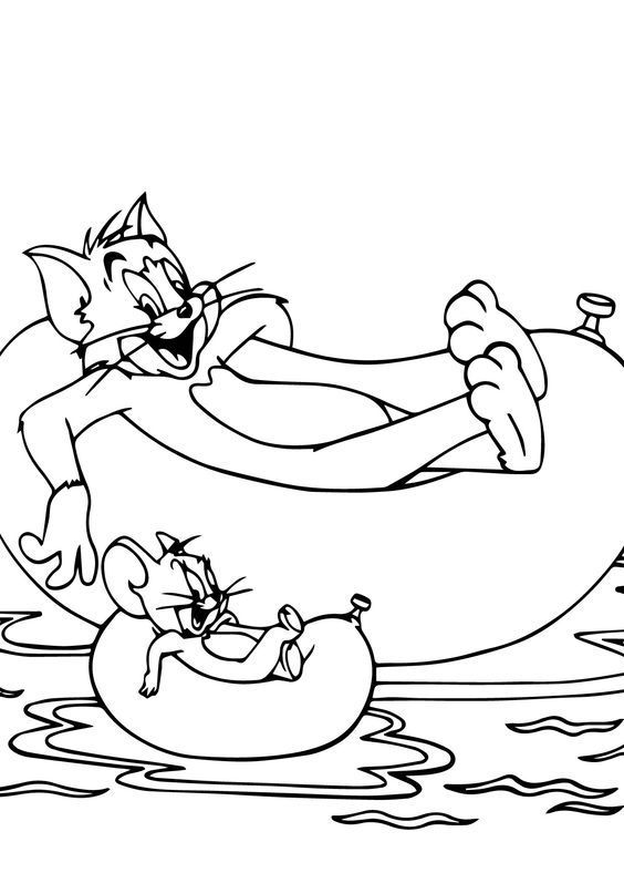 tô màu nhân vật hoạt hình Tom và Jerry