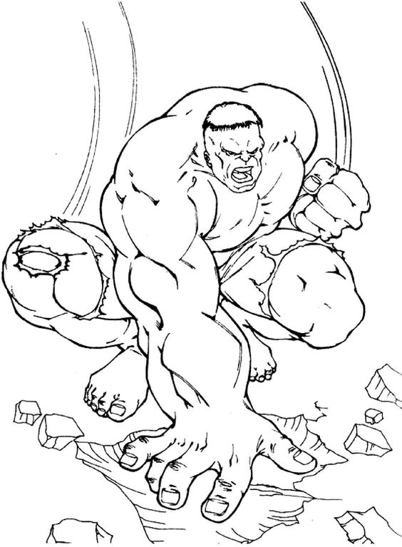 Bộ 20+ Mẫu Tranh Tô Màu Hulk - Người Khổng Lồ Xanh Đẹp Nhất