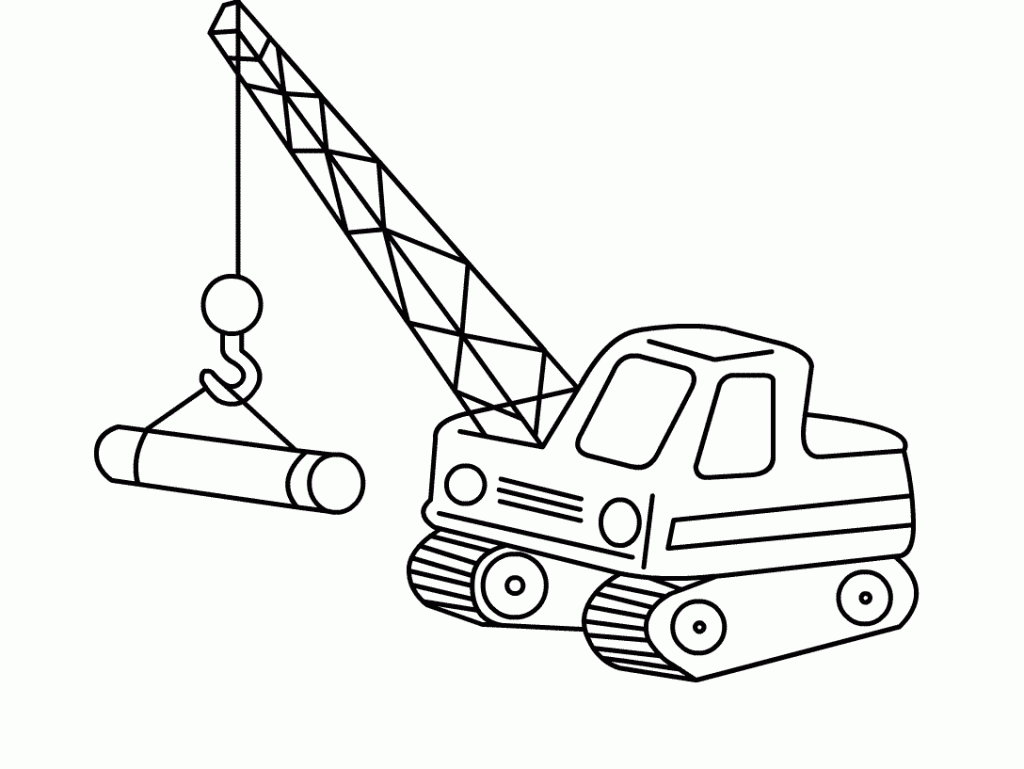 ô tô cần cẩu tô màu