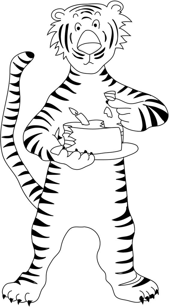 tranh tô màu con hổ cho bé
