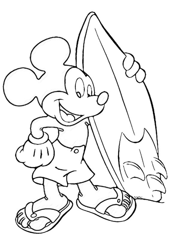 Tuyển tập tranh tô màu chuột Mickey đẹp  Tranh Tô Màu cho bé