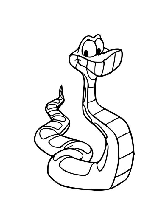 tranh tô màu hình con rắn