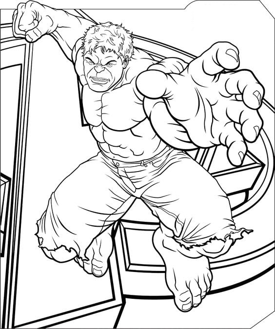 Bộ 20+ Mẫu Tranh Tô Màu Hulk - Người Khổng Lồ Xanh Đẹp Nhất