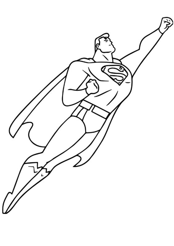 tranh tô màu sắc superman miễn phí