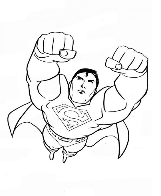 tranh tô màu sắc superman siêu ngầu