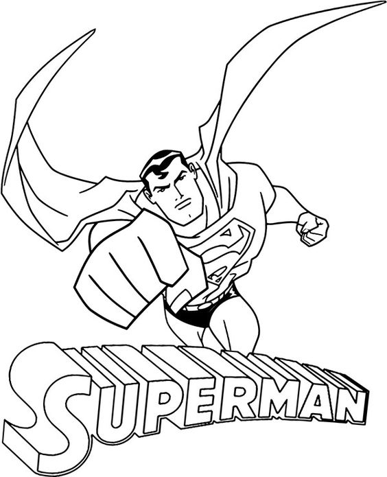tranh tô màu sắc superman