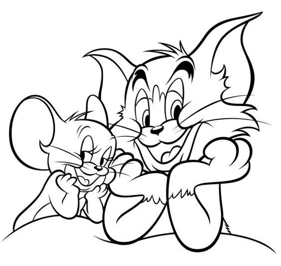 Chọn lọc 10 tranh tô màu Tom và Jerry cực dễ thương cho bé