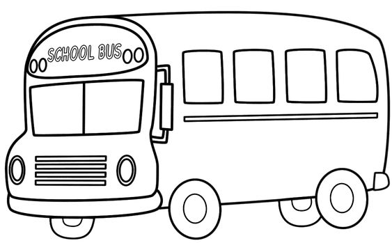 tranh tô màu xe school bus