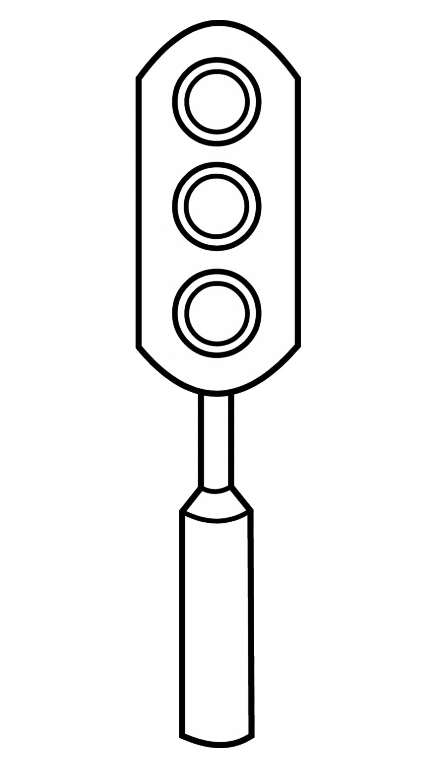 cột đèn tín hiệu giao thông cho trẻ tô màu