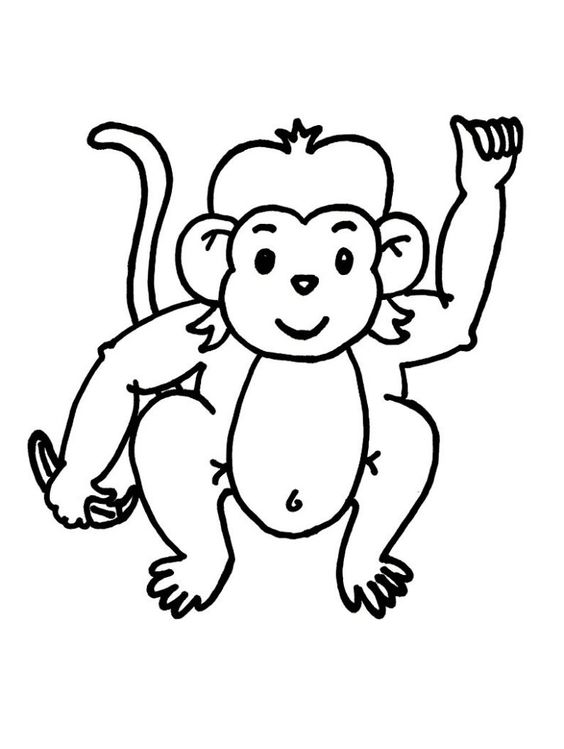 hình tô màu con khỉ