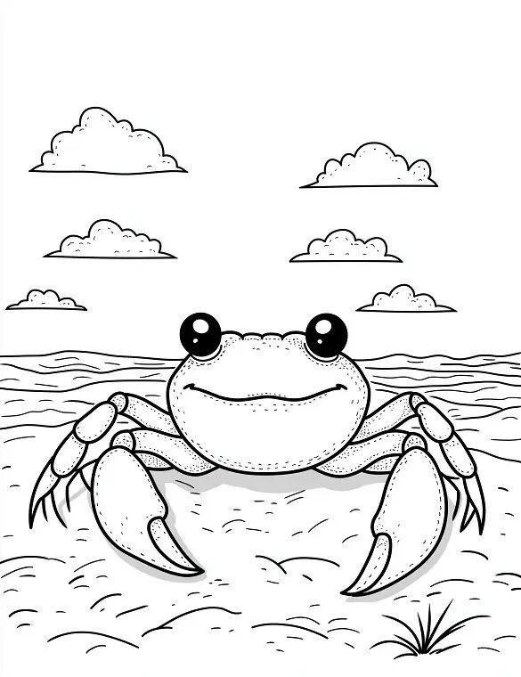 Tranh tô màu con cua đẹp cho bé