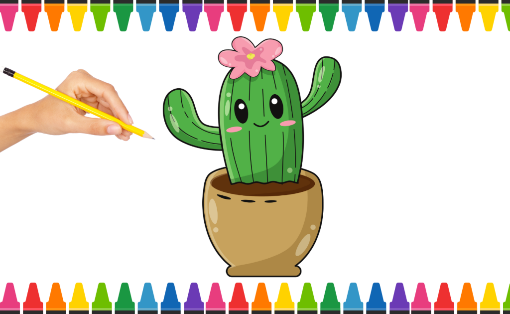 cách vẽ cây xương rồng