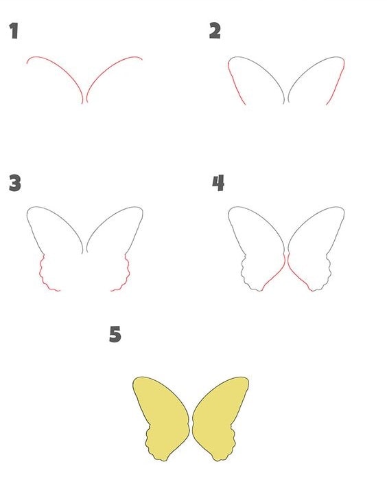 cách vẽ con bướm cho trẻ mầm non