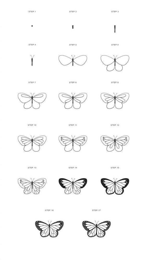 cách vẽ con bướm đẹp nhất