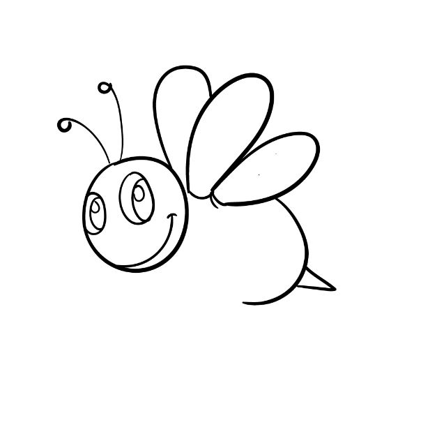 cách vẽ con ong bước 4