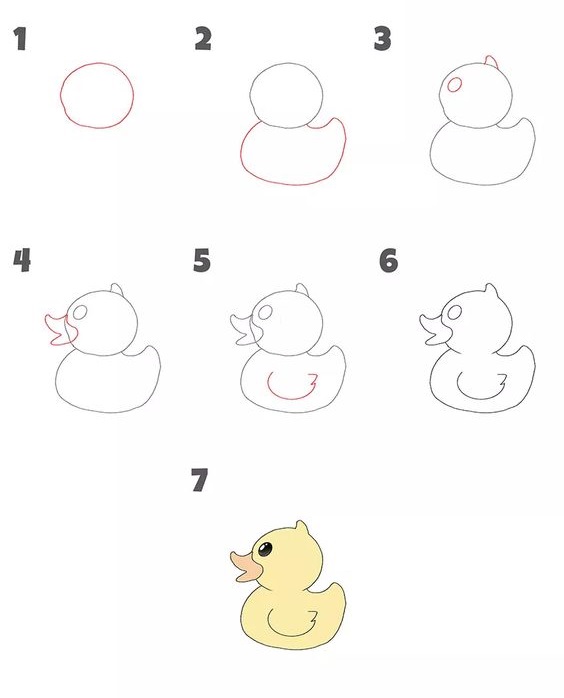 cách vẽ con vịt đơn giản nhất