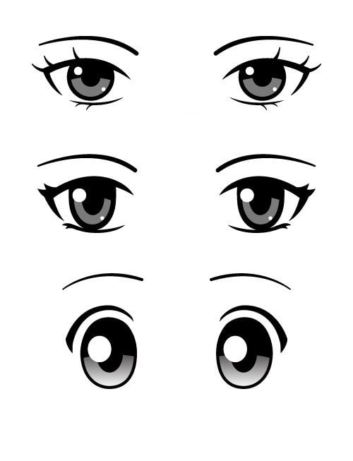cách vẽ mắt chibi nhiều biểu cảm