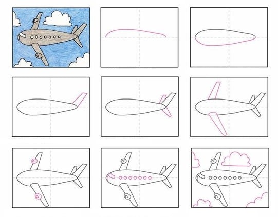 cách vẽ máy bay đẹp nhất thế giới