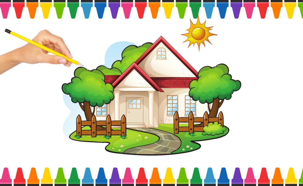 cách vẽ ngôi nhà