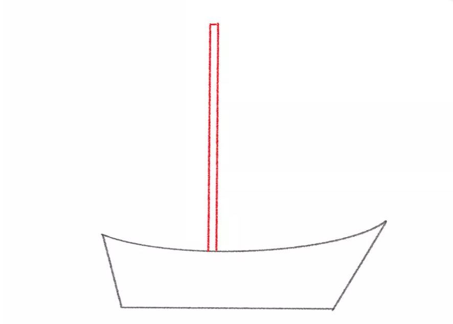 cách vẽ thuyền buồm bước 4