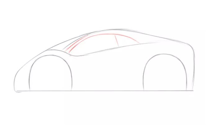 cách vẽ xe ô tô đơn giản nhất bước 3
