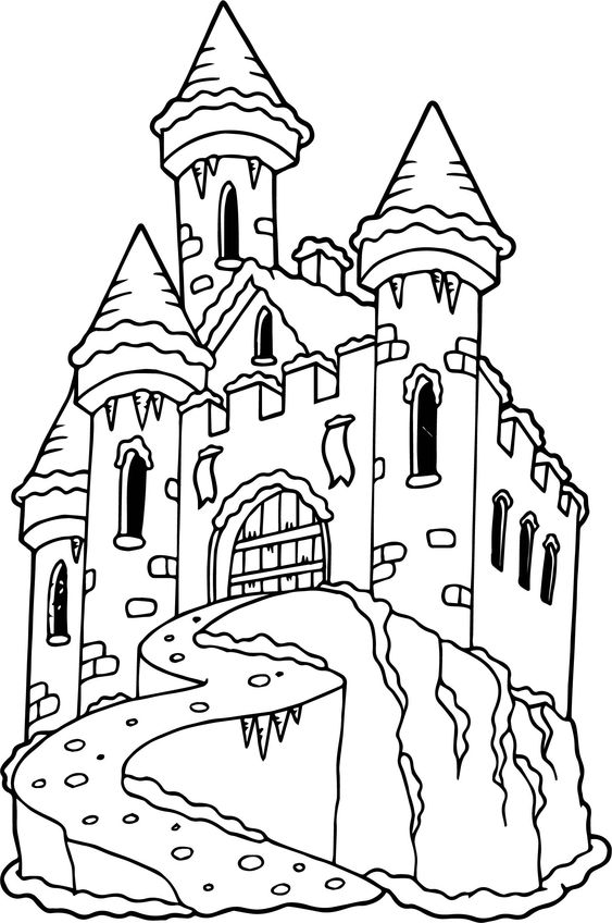 hình tô màu lâu đài