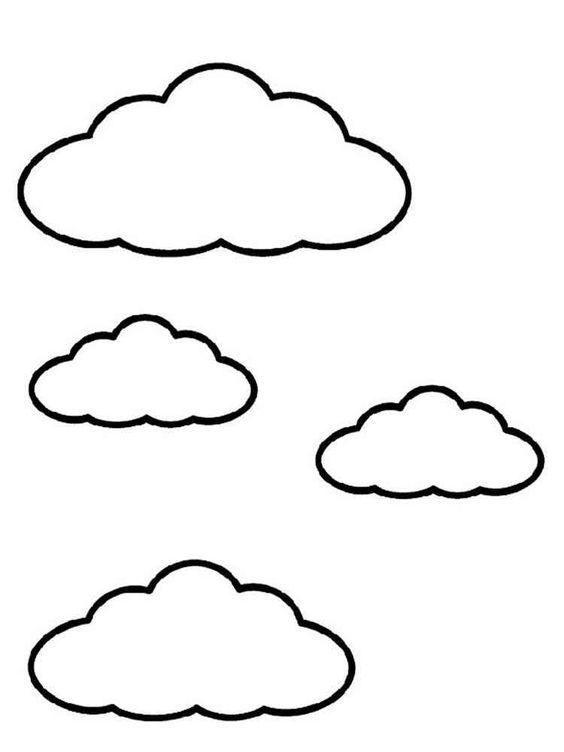 hình tô màu mây