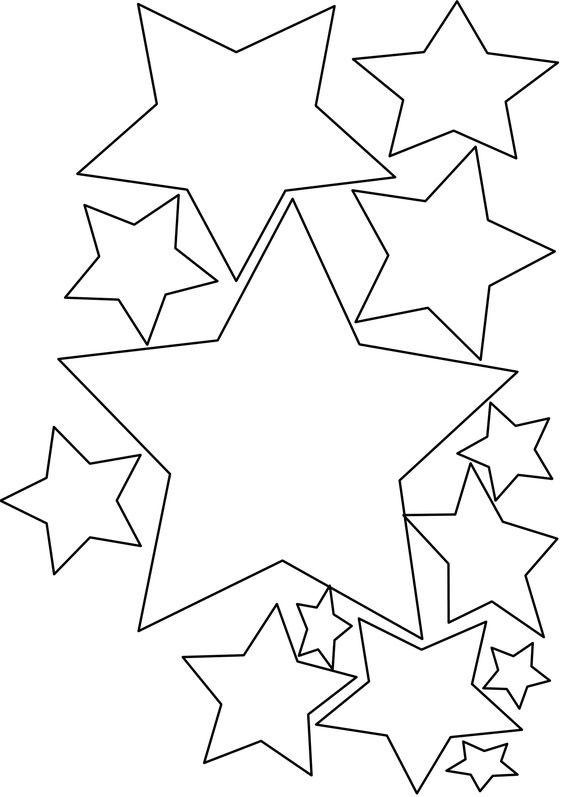 hình ngôi sao tô màu lấp lánh